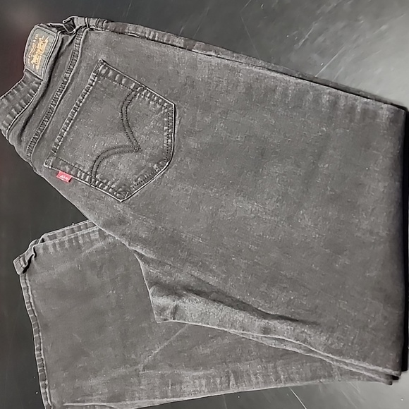 Vintage Levi's 512 Bootcut Black Denim Jeans Sz 16W - Picture 1 of 7